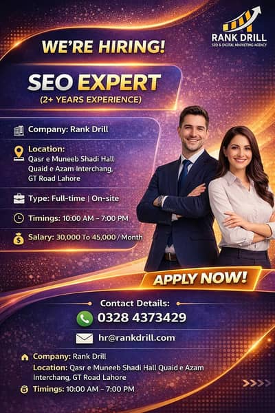 SEO Expert Required || SEO Jobs In Lahore || Urgent Hiring