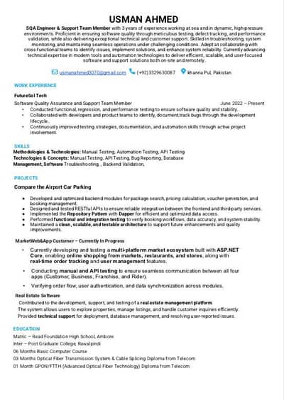 Remote / Part-Time QA & Software Support Engineer Available