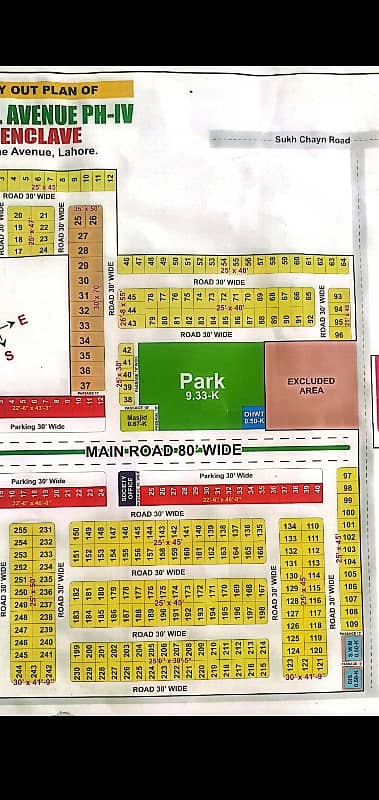 5 Marla Plot 25 By 45 Dimensions iqbal Avenue Society phase-4 LHR