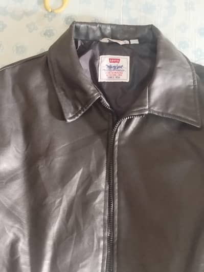 levis leather Jacket Original Black color 9/10