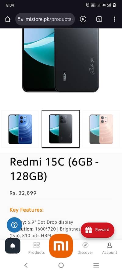 Redmi 15C 6 128 for sale