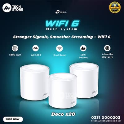 TP-Link Mesh Deco X20 Wi-Fi 6 |  (pack of 3 ) Branded