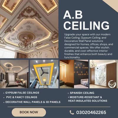 Plastic Paris Ceiling/ False Ceiling /pop Ceiling / All Ceiling work