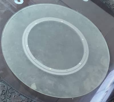 Lazy Susan Swivel (Rotating Ring for Dining Table) with Glass Top