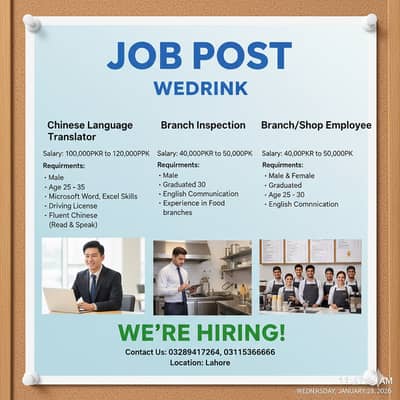 Chinese Language Translator || Branch/Shop Employee || Branch Inspecti