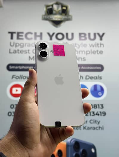 Apple Iphone 16 Plus 256GB Non Pta White 10/10 Water Pack