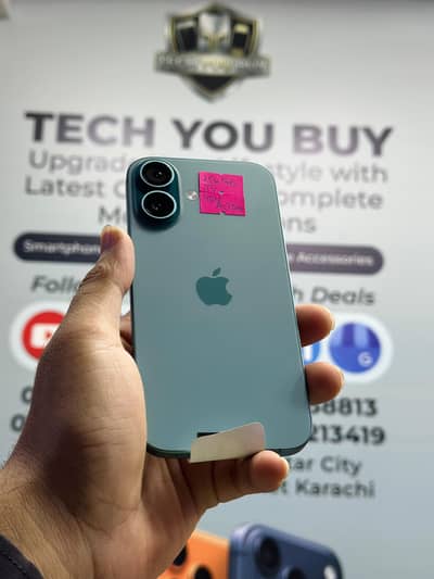 Iphone 16 256GB Teal Color Non Active Apple Warranty