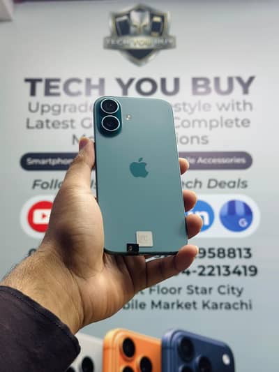 Iphone 16 128GB Teal Color Non Pta Water Pack