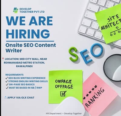 Onsite SEO Blog Writer – Rawalpindi / Islamabad