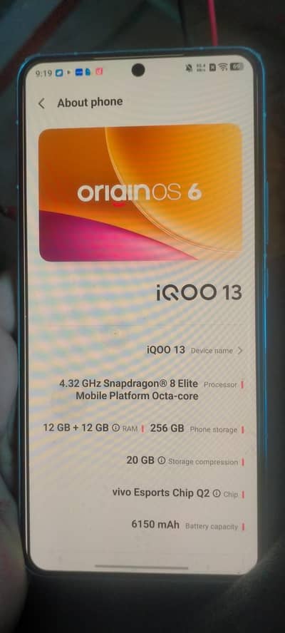 Vivo iQOO 13 5g snapdragon 8elite