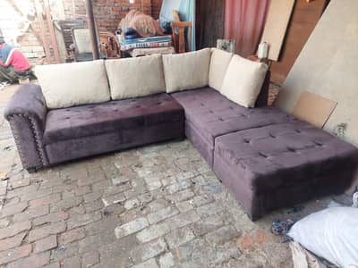 L shape sofa twin colour