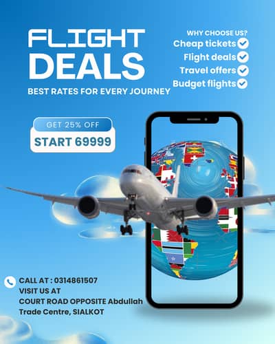 CHEAP FLIGHT RATES ALL OVER THE WORLD