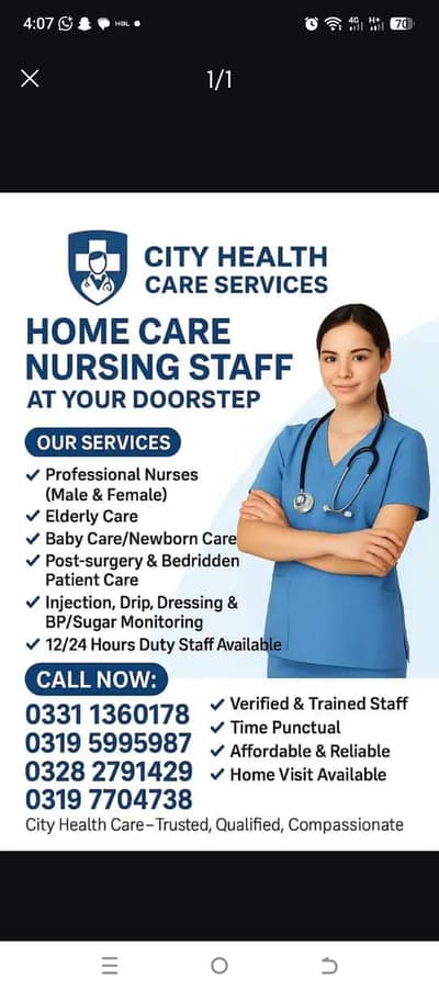provide maid, cook, babysitter, attendant, nurse