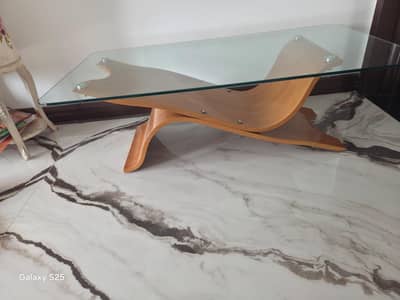 imported coffee table with glass top