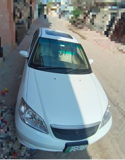 Honda Civic 2005 White with Sunroof
