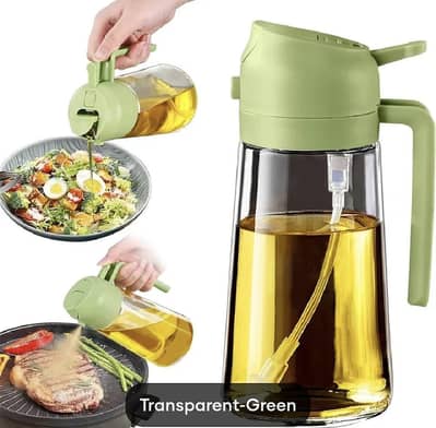 470ml kitchen glass oil sprayer bottle 2 in1 olive oil dispenser