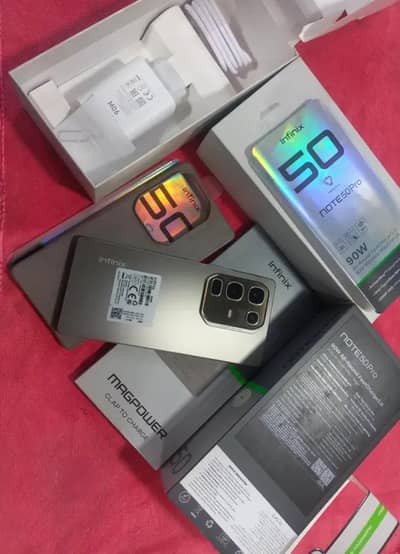 brand new infinix note 50 pro 12+12 256+ Titanium colour