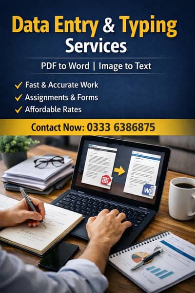 Data Entry / Typing Services | PDF to Word | Image to Text