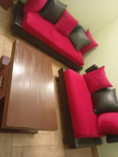 leather velvet sofa for sale urgent