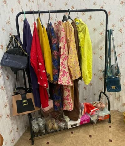 Clothes Hanging Stand And Shoes Rack (Large Size)