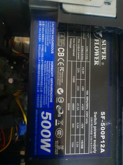 500w powersupply 90+ gold branded superflower
