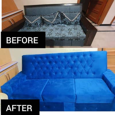 OLD SOFA REPARING FABRIC CHANGE NEW SOFA AVAILABLE 03145059454