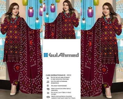 GulAhmed Chunri Lawn – 3PC Digital Print