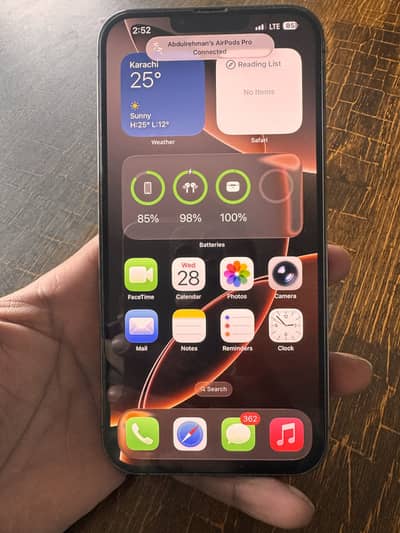 I phone 13 pro max 512gb pta approved physical/e sim battery health 89