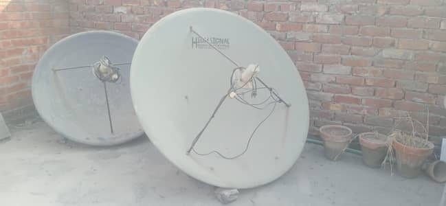 2 pcs dishs and 21*tv tcl nobel complete wire