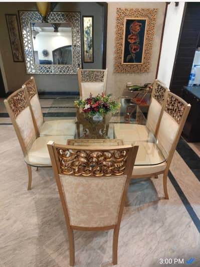 six chairs dining table