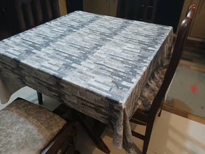 Wooden table with 4 chairs