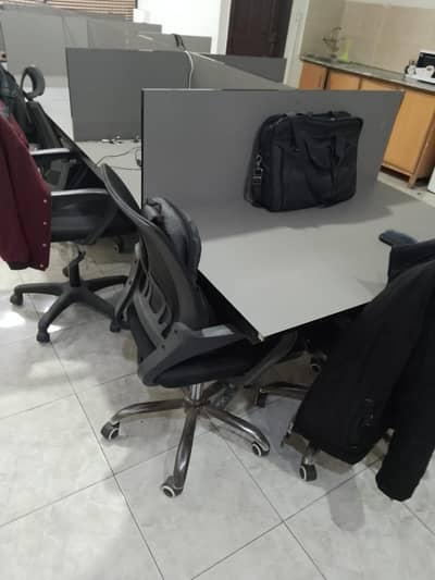 work stations with supervisor tabel