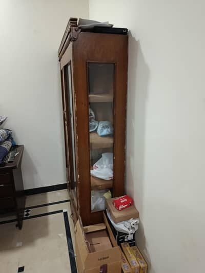 Crocrkey almirah wooden with mirror