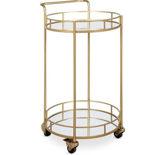 **Designer 2-Shelf Tea Trolley  Versatile Rolling Cart Perfect for Living Room, Kitchen, or Lounge Use*