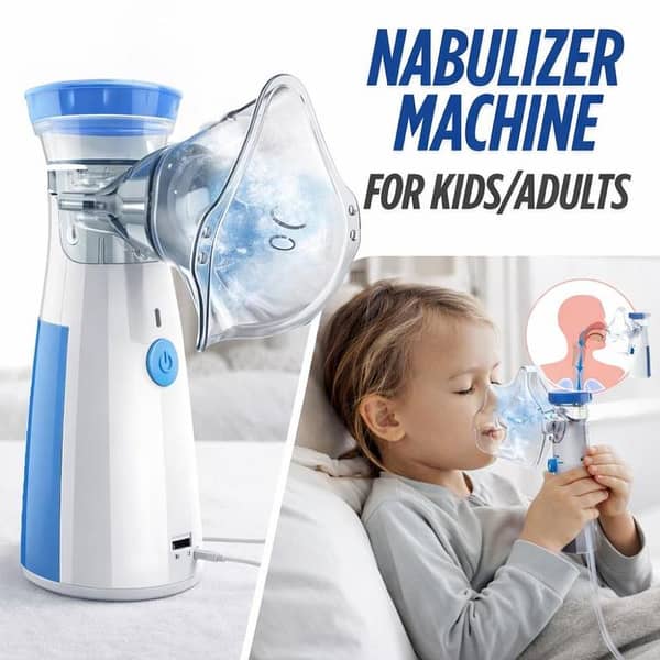 Portable Children Nebulizer Machine For Kids - Kids Inhaler Compressor Nebulizer For Breathing Issues, Cough, Cold, Flu, Asthma Treatment -Fast Mist, Silent Noise