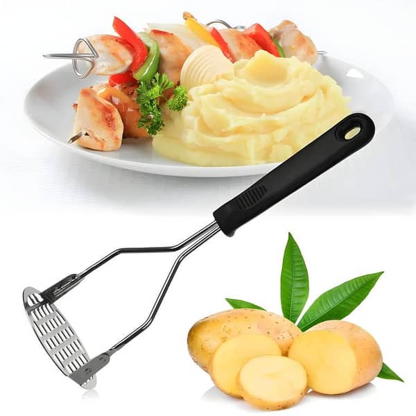 Stainless Steel Pusher/Potato Mashers Ricer Garlic Mud Pressure Tool Potato Pusher Smooth Mashed Potatoes Crusher Fruit Tools