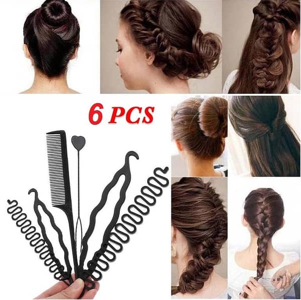 6 Pcs Hair Styling Tools Set: Hairpins, Clips, and Headbands for Women and Girls