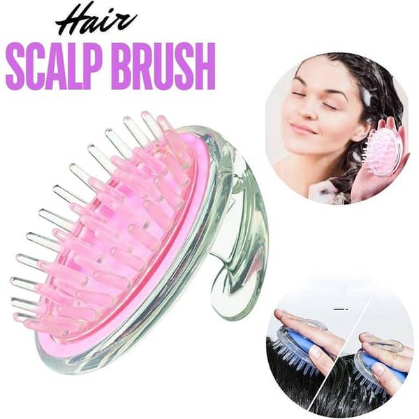 Hair Wash Brush Hair Scalp Massage Brush with Silicone Head for Dandruff Care by Someday