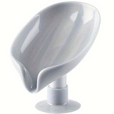 Leaf- and Duck-Shaped Soap Dishes for Bathroom or Kitchen, Quick-Drain Tray with Stand
