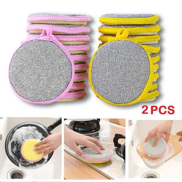 Double Side Dishwashing Sponge Dish Washing Brush Pan Pot Dish Wash Sponges Household Cleaning Kitchen Tools