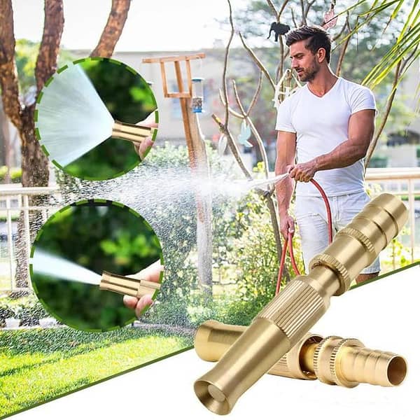 Adjustable Brass Spray Hose Nozzle for Garden and Car Cleaning