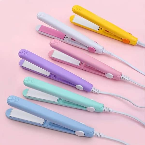 Mini Hair Straightener: Multi-Color Design, Quick Heat, Ceramic Plate for Safe Styling