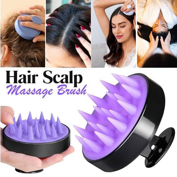 Someday Silicone Hair Scalp Massager with Anti-Dandruff Brush