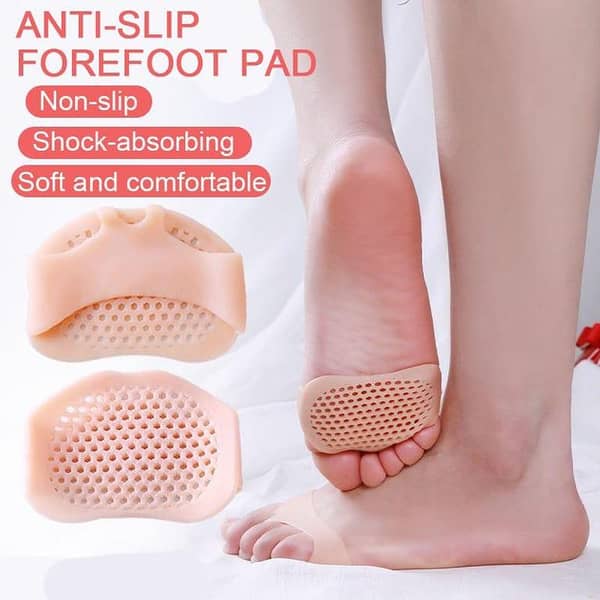 1 Pair (2PCS) Silicone Honeycomb Foot Pads Forefoot Insole Shoes, Heel Protectors for Men & Women