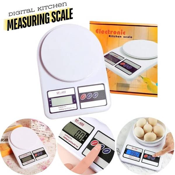 Precision Digital Kitchen Scale For Baking & Cooking - Durable, Easy-To-Use With High-Accuracy Strain Sensor System (Batteries Not Included)