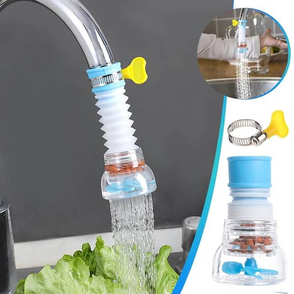 Fan Faucet 360 Adjustable Water Saving Nozzle Clip Style Fan Faucet Water Filter Faucet Filter, Booster Shower Kitchen Water Filter Tap Head, Home Kitchen Accessories