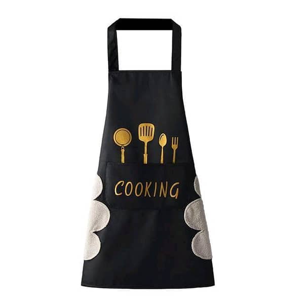 Kitchen Apron Waterproof Oil-Proof for Women with Adjustable Fit and Front Pocket