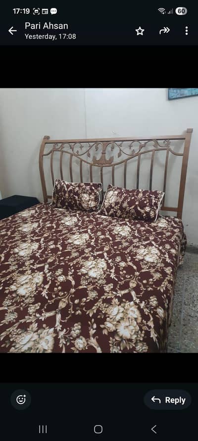 imported iron bed set