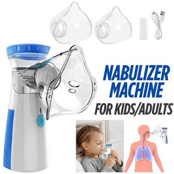 Portable Mesh Nebulizer Machine for Kids & Adults | Handheld Inhaler for Home & Travel