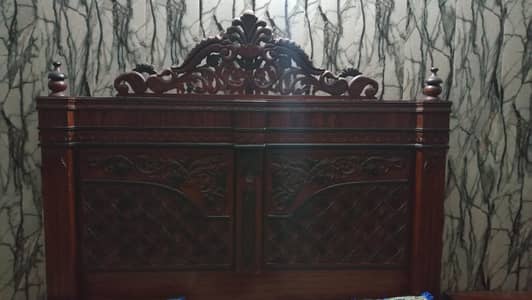 bed and dressing table